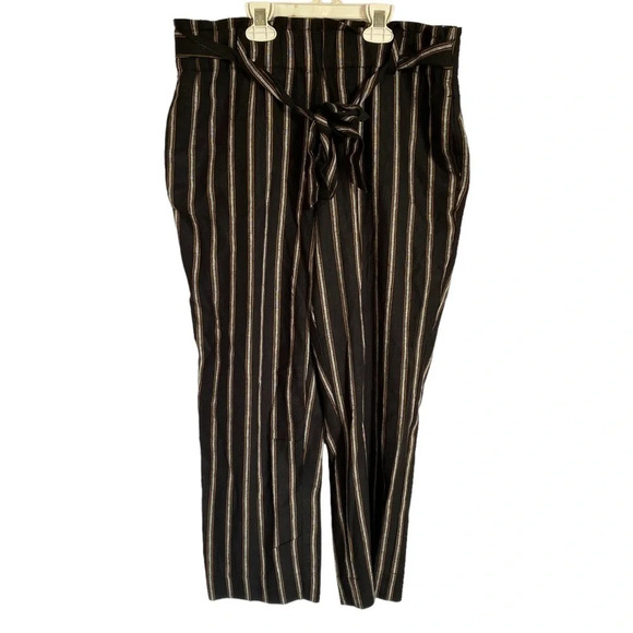 ANNE Klein Elastic Waist Wide Leg Linen blend pants size 4 - Picture 1 of 7